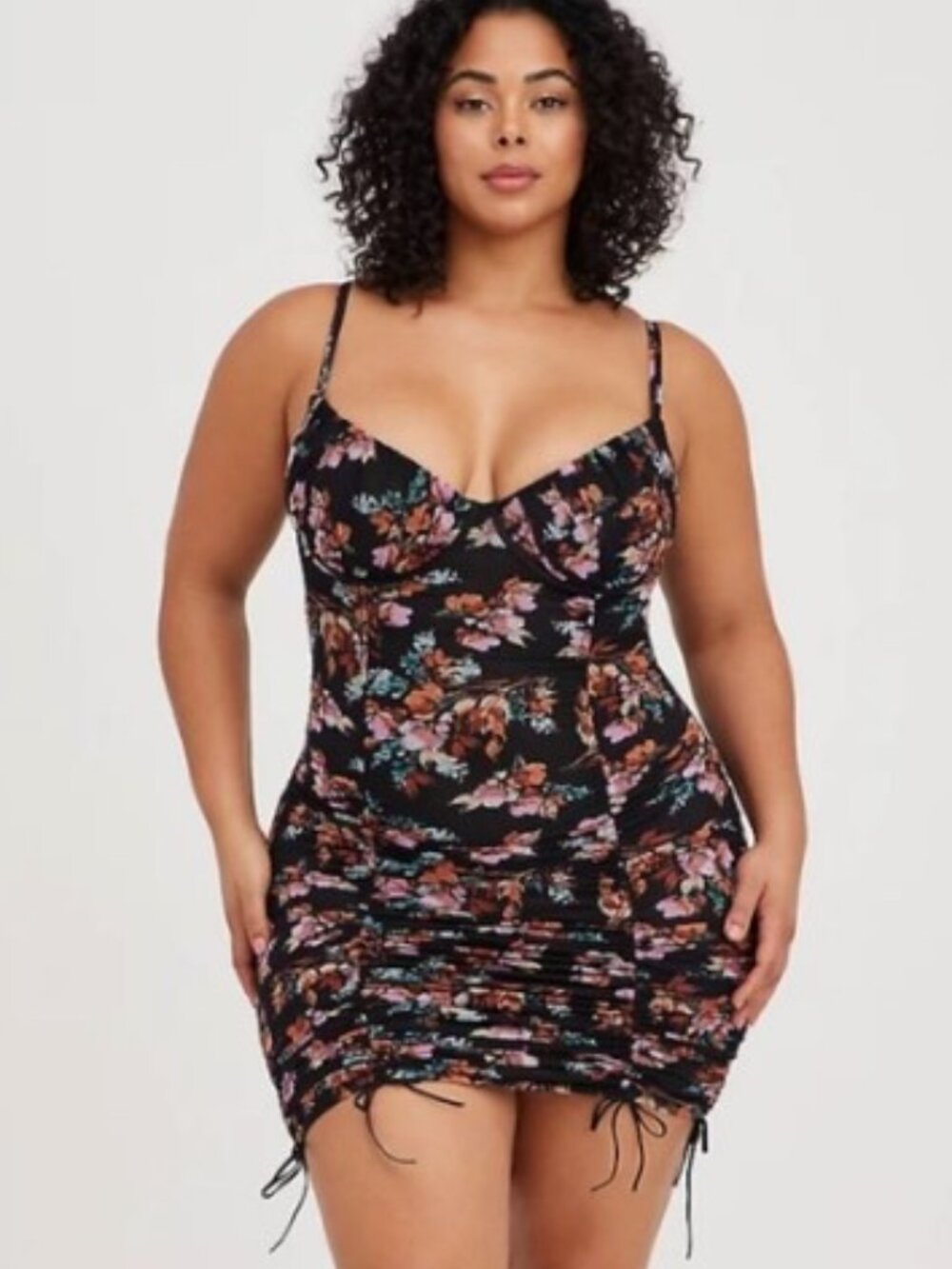 Torrid curve Striped Floral lace Body suit size 4